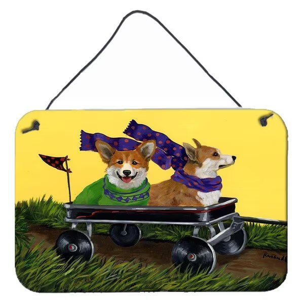 8 x 12 in. Corgi Express Wall or Door Hanging Prints, Carolines Treasures, Mfr#: PPP3257DS812